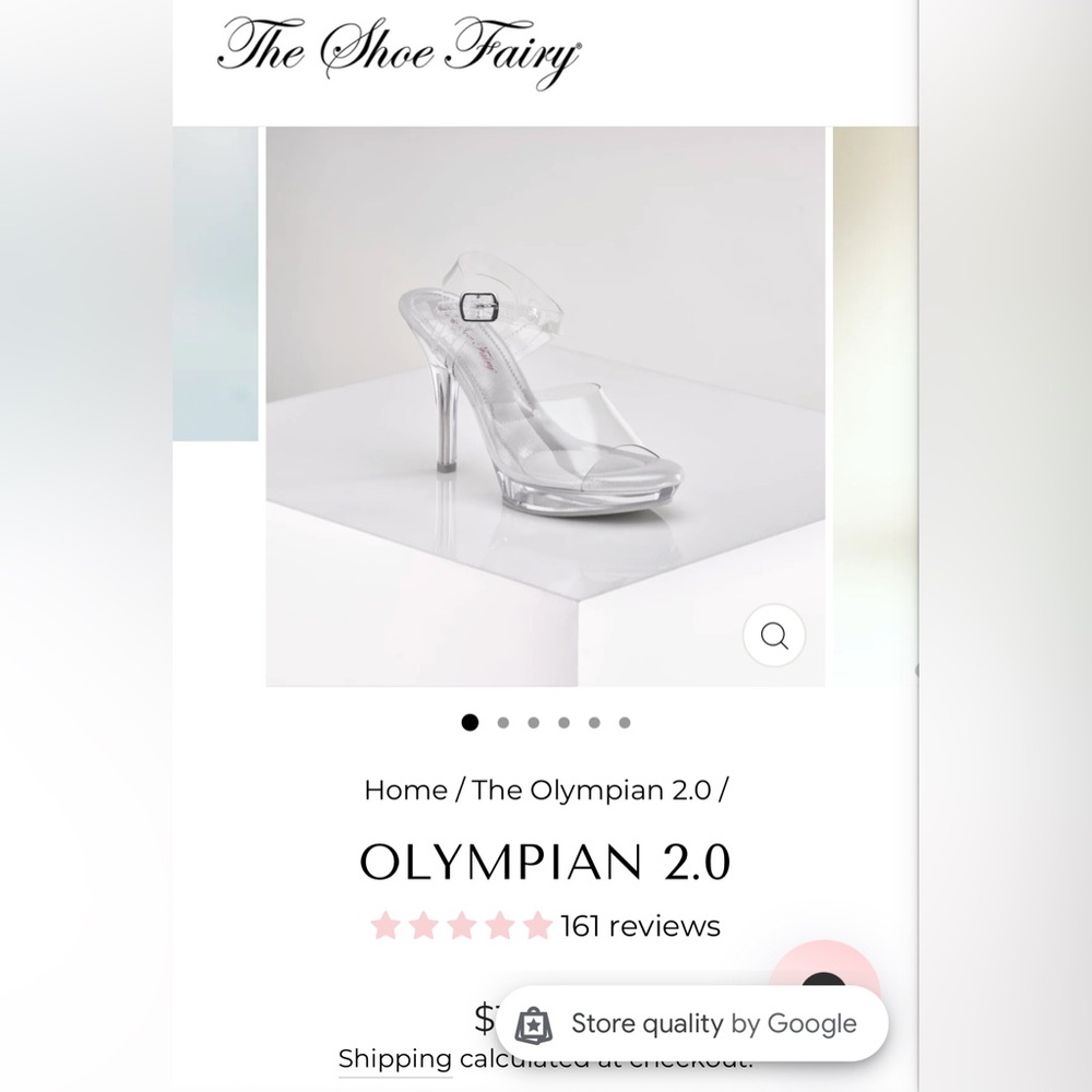 The shoe fairy Olympian 2.0 competition clear heels